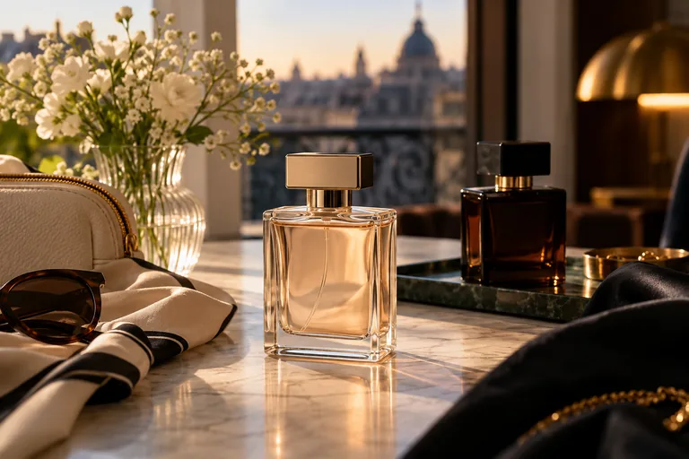 Un parfum au premier plan et d’autres options en retrait.